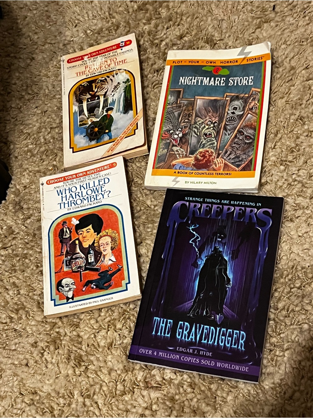 Creepers: The Gravedigger + Vintage Horror Paperback Lot - Black & Purple